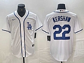 Men's Los Angeles Dodgers #22 Clayton Kershaw White Cool Base Stitched Baseball Jersey,baseball caps,new era cap wholesale,wholesale hats